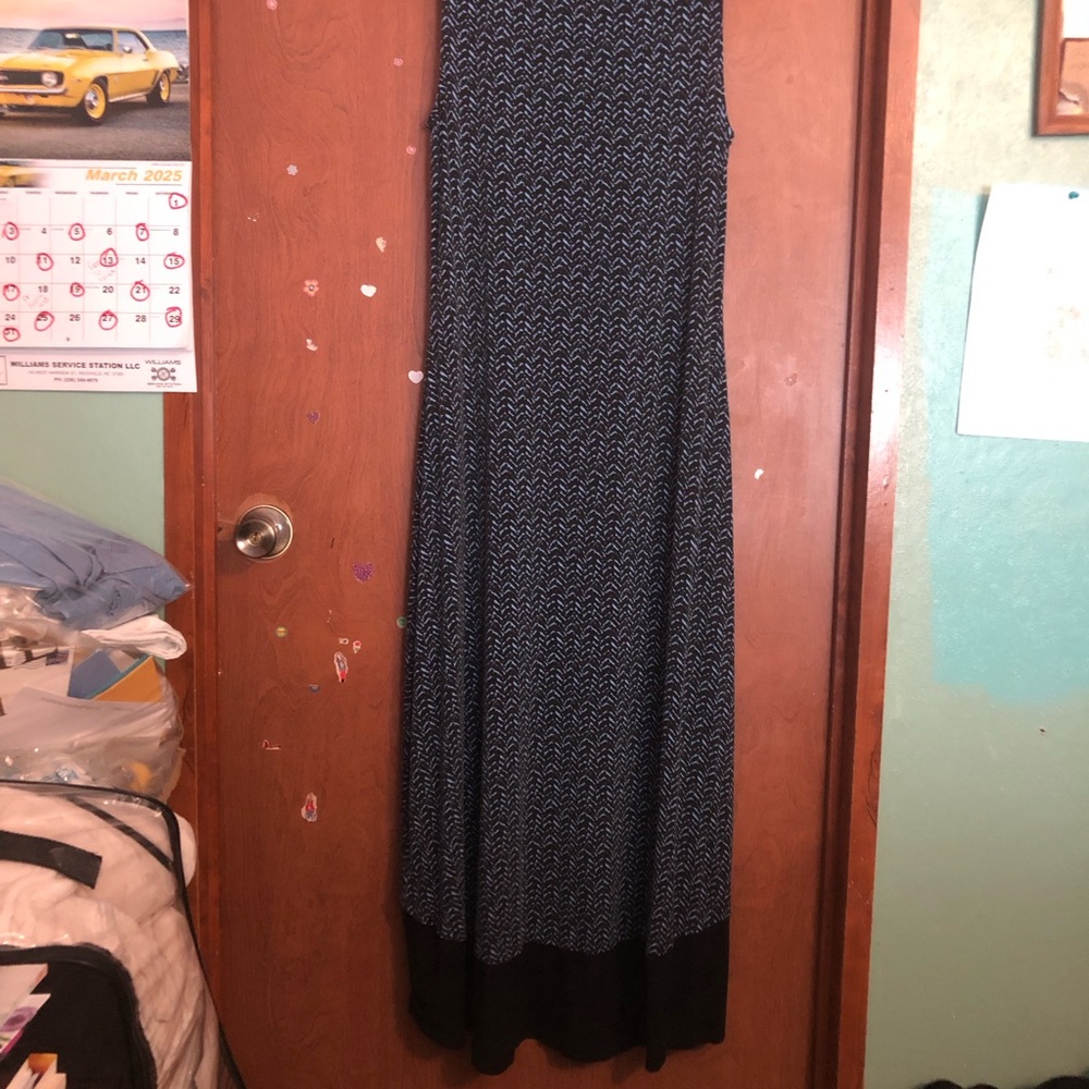 Truth + Style Blue  and Black Hi -Low Sleeveless Dress GUC - Picture 8 of 8